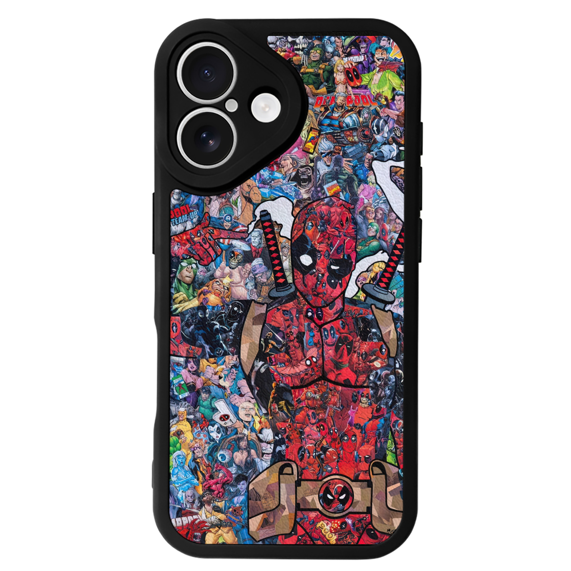 （画像用） Deadpool デッドプール 【iPhone 16シリーズ対応】シリコンスマホケース（レザー調） 材質：シリコン